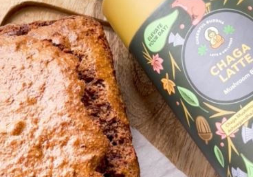 2 Chaga Latte Bananbrød